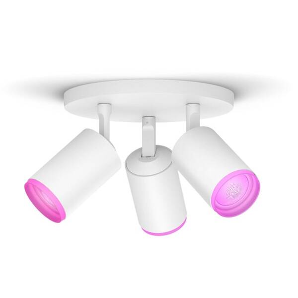 Bodové svítidlo Philips Fugato White and Color Ambiance 3 Spot bílé

