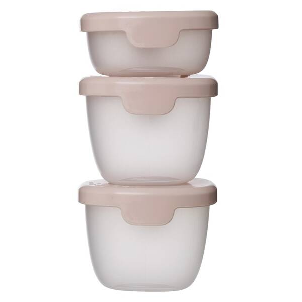 Sada potravinových dóz b.box Snack tubs 3 ks růžová

