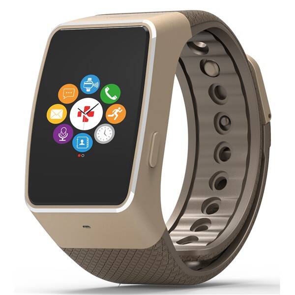 Chytré hodinky MyKronoz ZeWatch4 hnědé/zlaté

