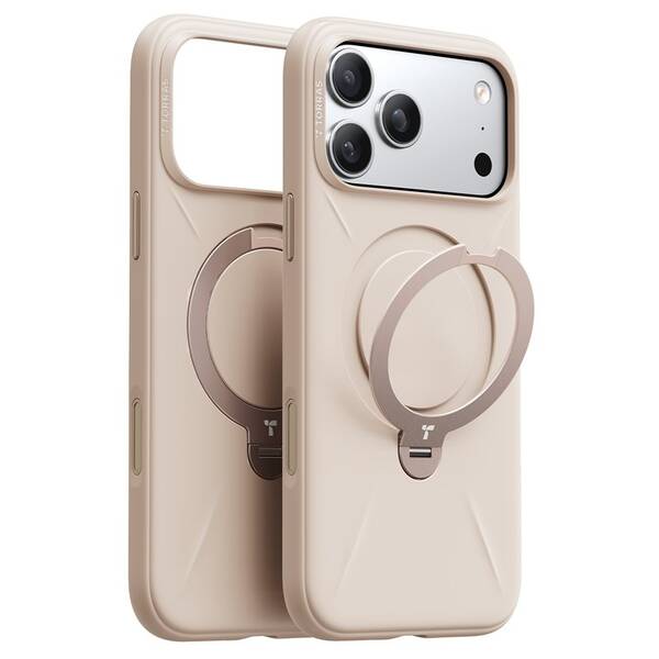 Kryt na mobil Torras Ostand Q3 Silicone na Apple iPhone 17 Pro Max zlatý

