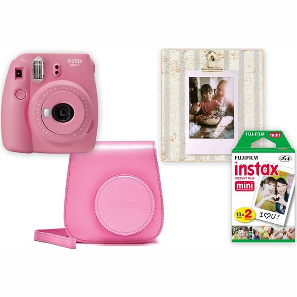 Instantní fotoaparát Fujifilm Instax mini 9 + pouzdro růžový

