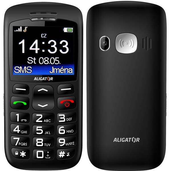 Mobilní telefon Aligator A670 Senior černá barva
