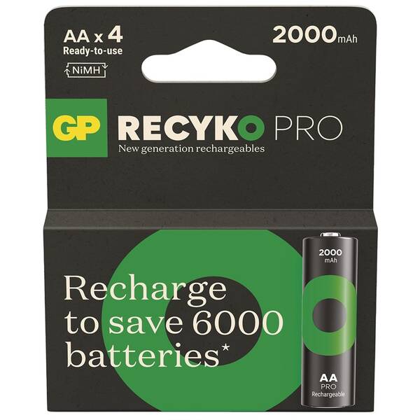 Baterie nabíjecí GP ReCyko Pro AA (HR6), 4 ks 

