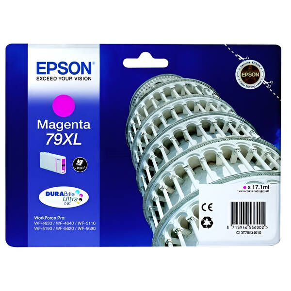 Inkoustová náplň Epson 79XL, 2000 stran purpurová

