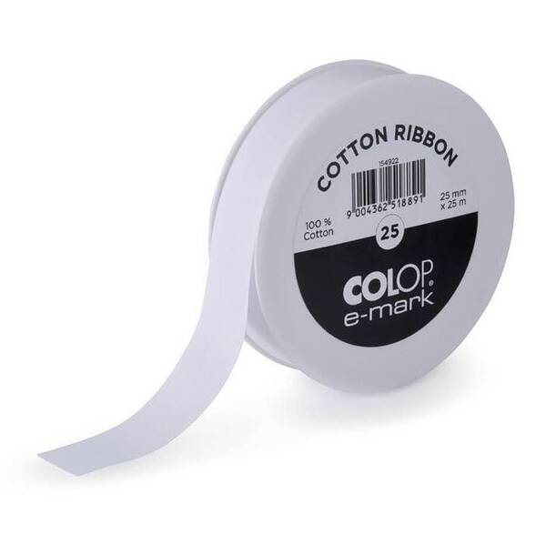 Stuha COLOP e-mark® 25mm x 25m bílý

