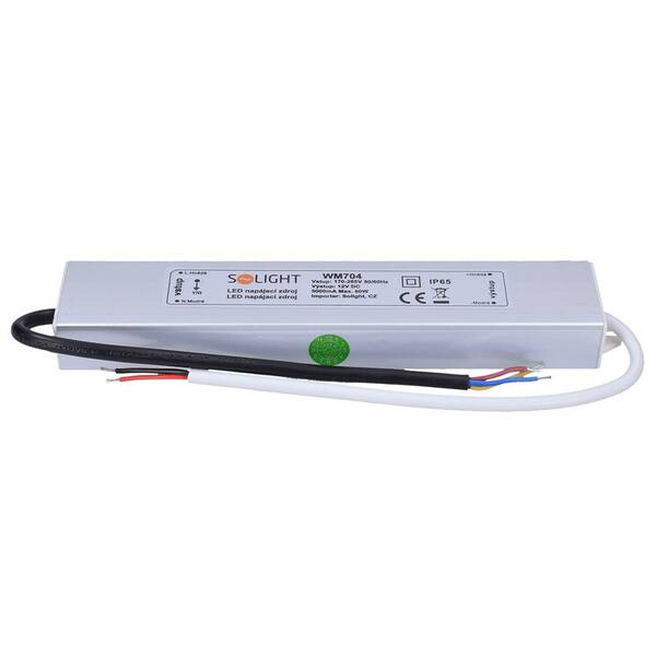 Napájecí zdroj Solight LED, 230V - 12V, 5A, 60W, IP65 bílý

