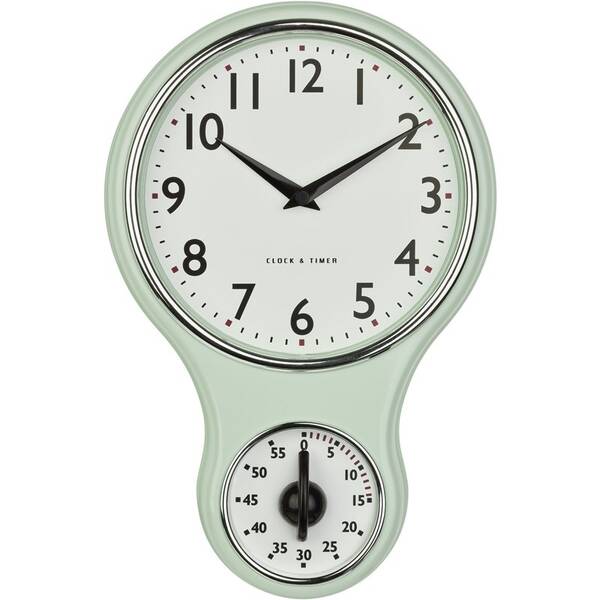 Nástěnné hodiny TFA 60.3073.20 RETRO zelené

