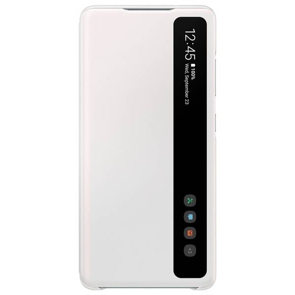 Pouzdro na mobil flipové Samsung Clear View na Galaxy S20 FE bílé

