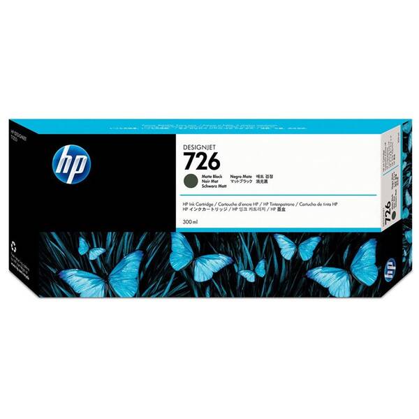 Inkoustová náplň HP 726, 300 ml černá

