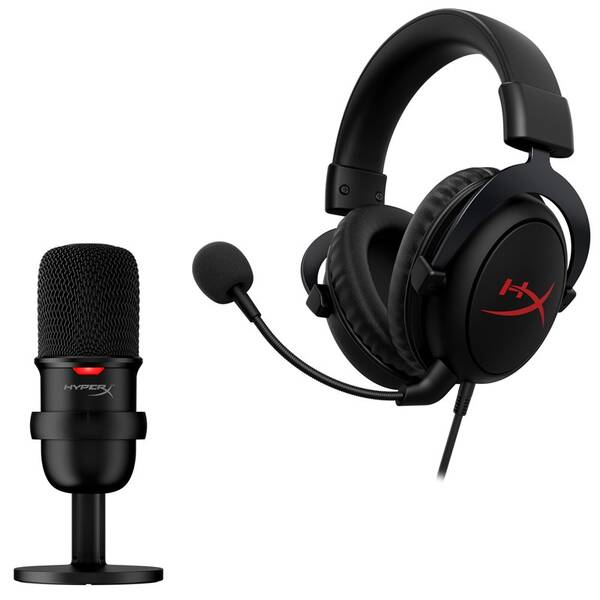 Headset HyperX Streamer Starter Pack (Cloud Core + SoloCast) černý

