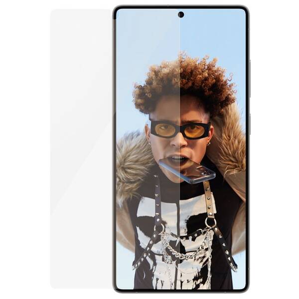 Tvrzené sklo PanzerGlass Ultra-Wide Fit na Samsung Galaxy S25 Ultra s instalačním rámečkem 

