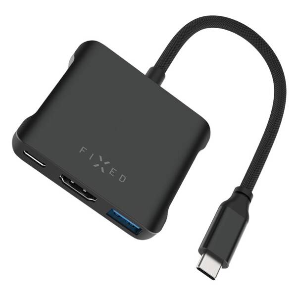USB Hub FIXED Quadri 5-port USB-C, 140W PD 3.1 černý

