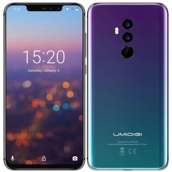 Mobilní telefon UMIDIGI Z2 Dual SIM zelený/fialový

