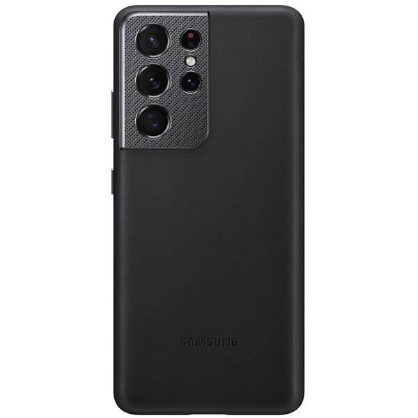Kryt na mobil Samsung Leather Cover na Galaxy S21 Ultra 5G černý

