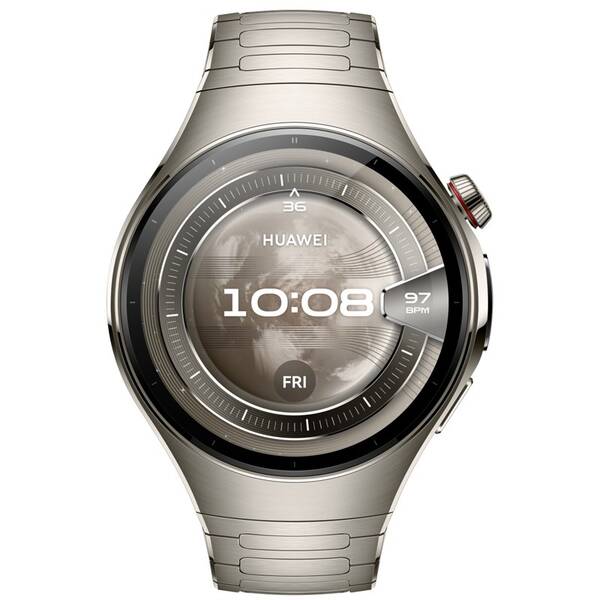 Chytré hodinky Huawei Watch 5 46 mm LTE NFC - Silver + Titanium Strap stříbrné

