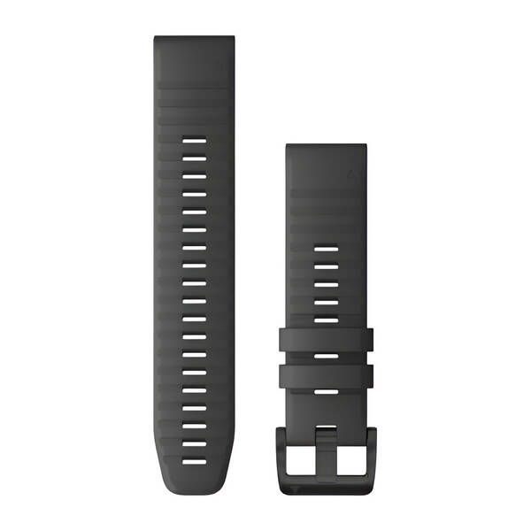 Řemínek Garmin QuickFit 22, silikonový, tmavě šedý, černá přezka šedý

