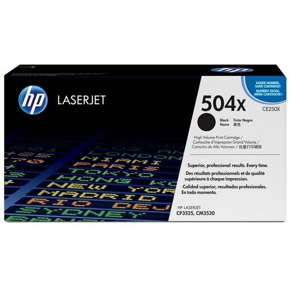 Toner HP 504X, 10 500 stran černý

