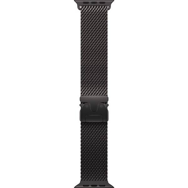 Řemínek Apple 49mm milánský tah z černého titanu – M 

