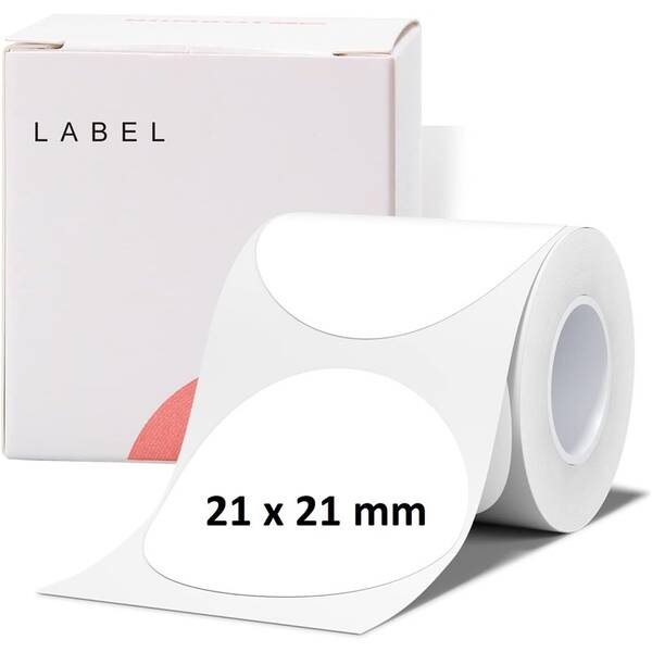 Papírový štítek Niimbot R 21x21mm 300ks RoundB pro B21 bílý

