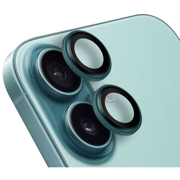 Ochranné sklo čočky fotoaparátu Obal:Me Lens Protector na Apple iPhone 16/16 Plus tyrkysové


