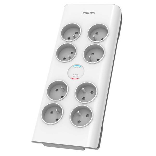 Přepěťová ochrana Philips 8x zásuvka, 2m bílá

