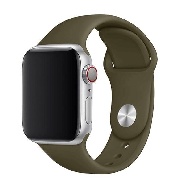 Řemínek FIXED Silicone Strap na Apple Watch 42/44/45/49 mm - olivový 

