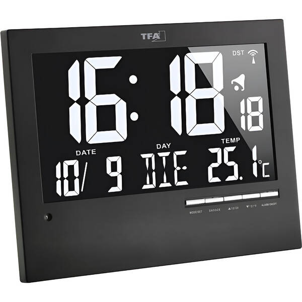 Nástěnné hodiny TFA 60.4508 černé

