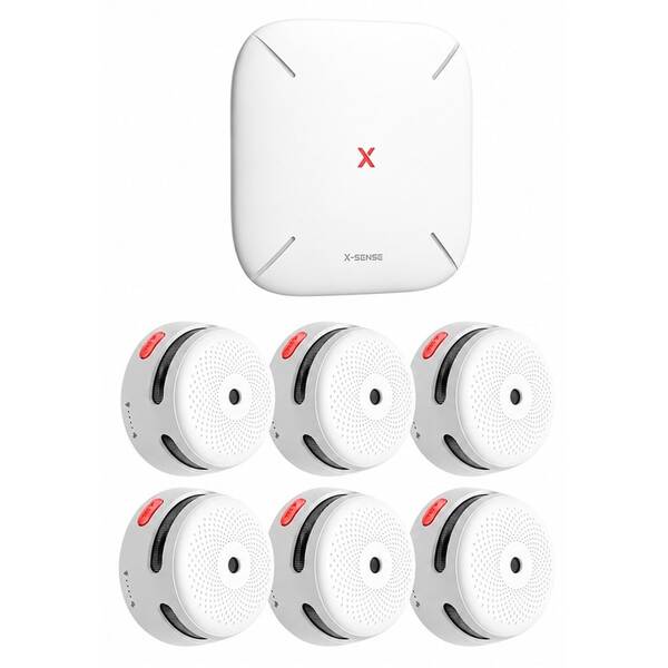 Detektor kouře X-Sense FS61 (6+1) Sada 6 XS01-M s centrální jednotkou SB550 bílý

