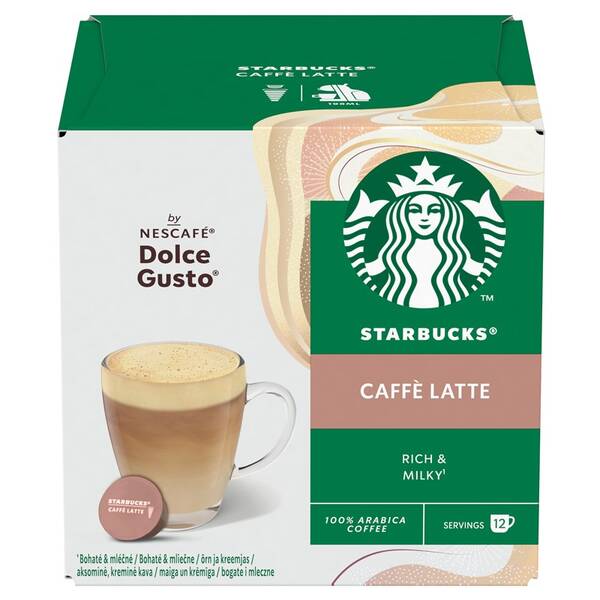 Kapsle pro espressa Starbucks Caffe Latte (12 ks) 

