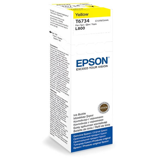 Inkoustová náplň Epson T6734, 70 ml žlutá

