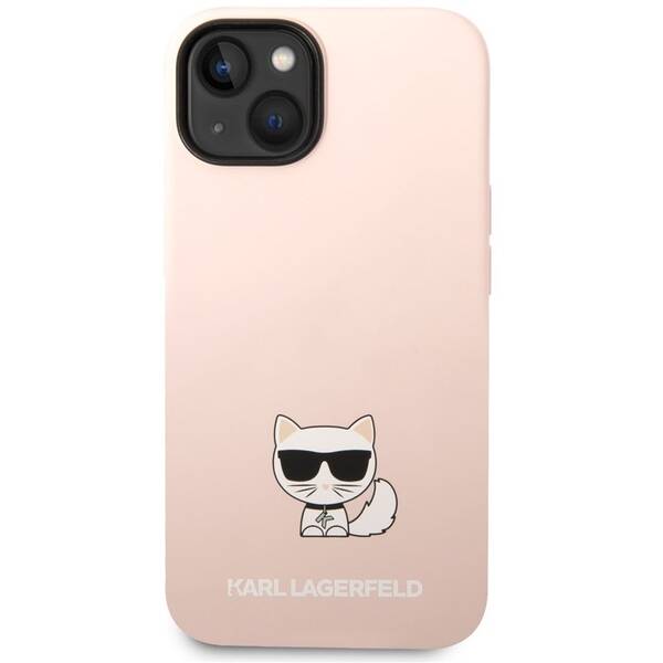 Kryt na mobil Karl Lagerfeld Liquid Silicone Choupette na Apple iPhone 14 Plus růžový

