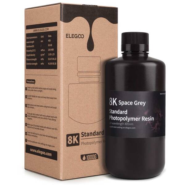 UV resin Elegoo Standard 8K 1kg - vesmírně šedá 

