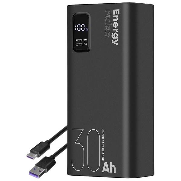 Powerbanka Obal:Me EnergyPulse 30000mAh černá

