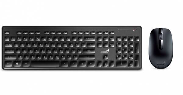 Klávesnice s myší Genius Slimstar 8006, CZ+SK černá

