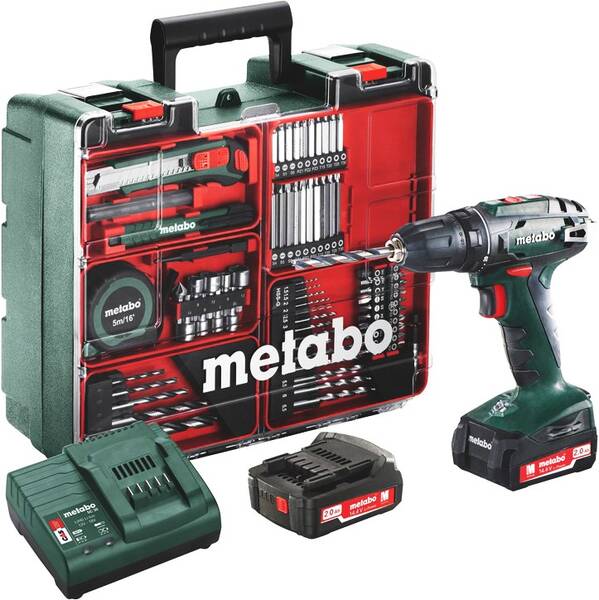 Vrtací šroubovák Metabo BS 14.4 Set MD (s baterií) 602206880 zelená

