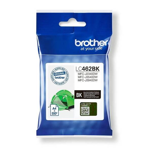 Inkoustová náplň Brother LC-462BK, 550 stran černá

