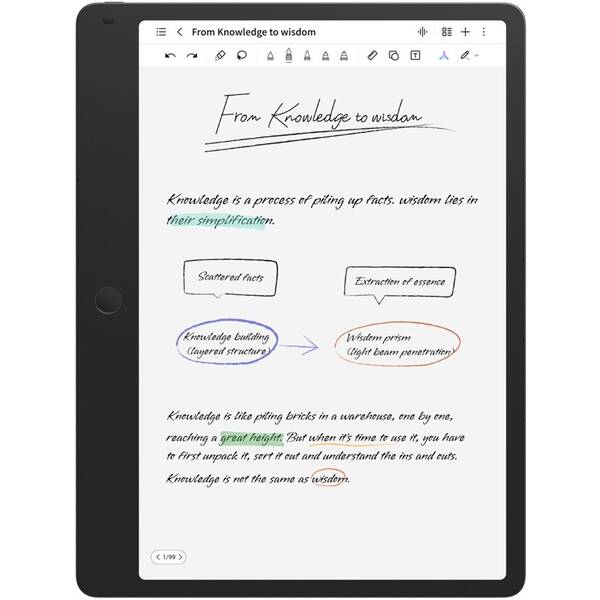 Čtečka e-knih TCL Note A1 NXTPAPER + dotykové pero a flipové pouzdro šedá

