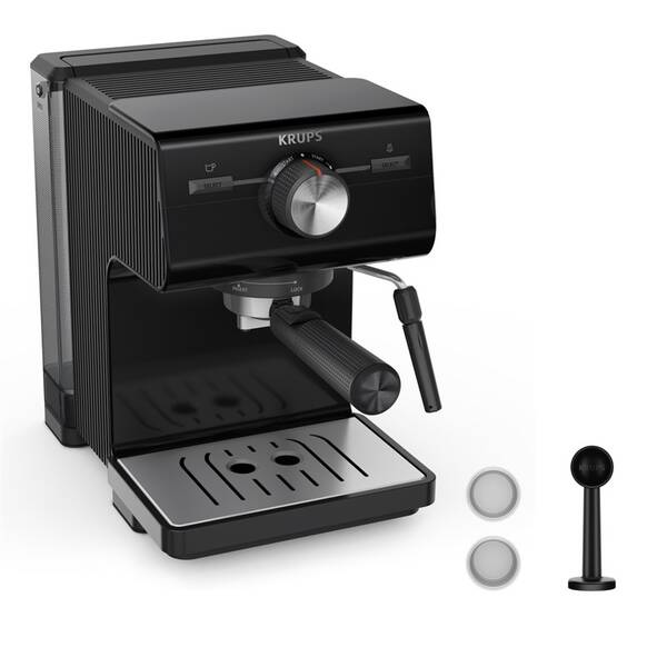 Pákový kávovar Krups XP381810 Authentic C50 černý

