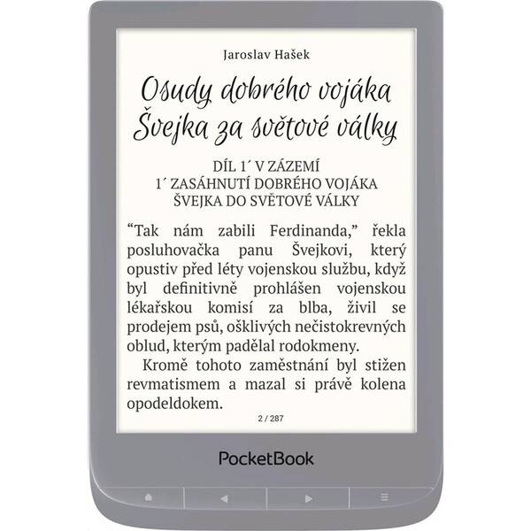 Čtečka e-knih PocketBook 627 Touch Lux 4 stříbrná

