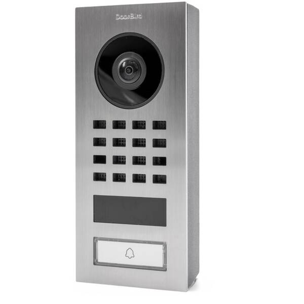 Dveřní videotelefon DoorBird D1101V na povrch, 1 tlačítko nerez ocel 

