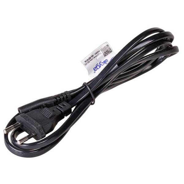 Kabel Akyga napájecí 230V, dvou pólový, 1,5 m černý

