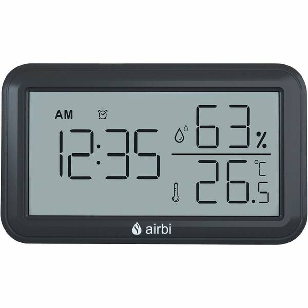 Teploměr Airbi INDOOR, vlhkoměr černý

