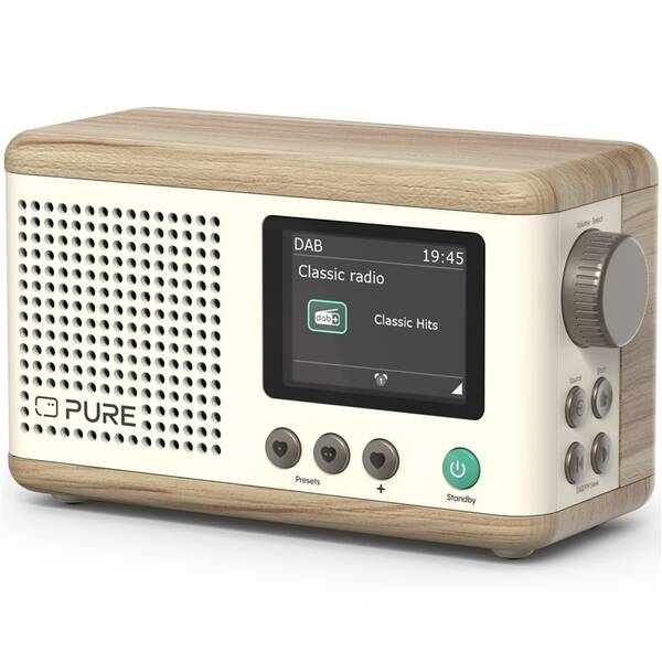 Radiopřijímač s DAB+ Pure Clasicc Mini bílý/hnědý

