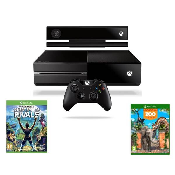 Herní konzole Microsoft 500 GB + Kinect + Sports Rivals + Zoo Tycoon černý

