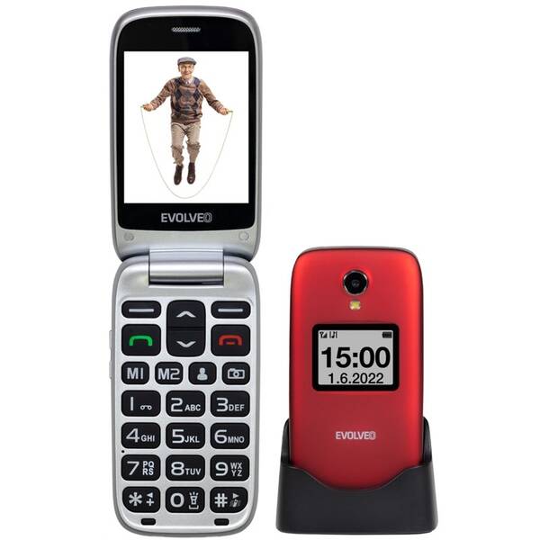 Mobilní telefon Evolveo EasyPhone FS červený

