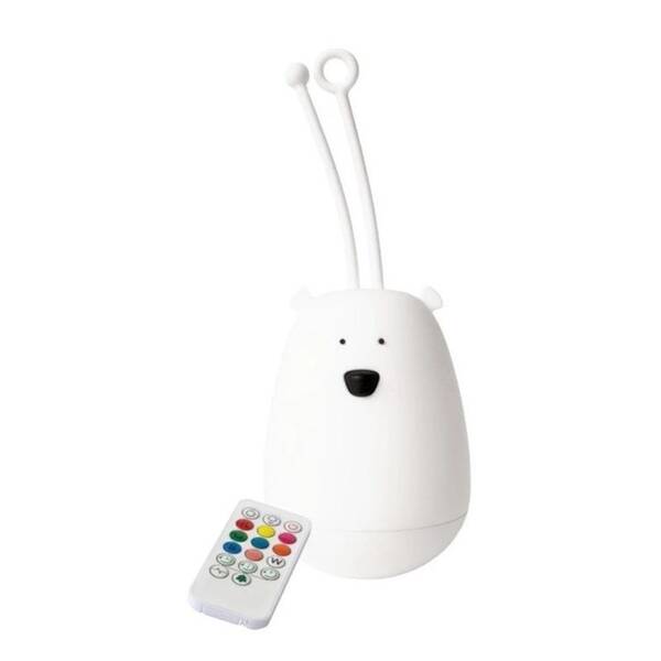 Dětská LED lampička Rabbit & Friends medvídek k zavěšení bílá

