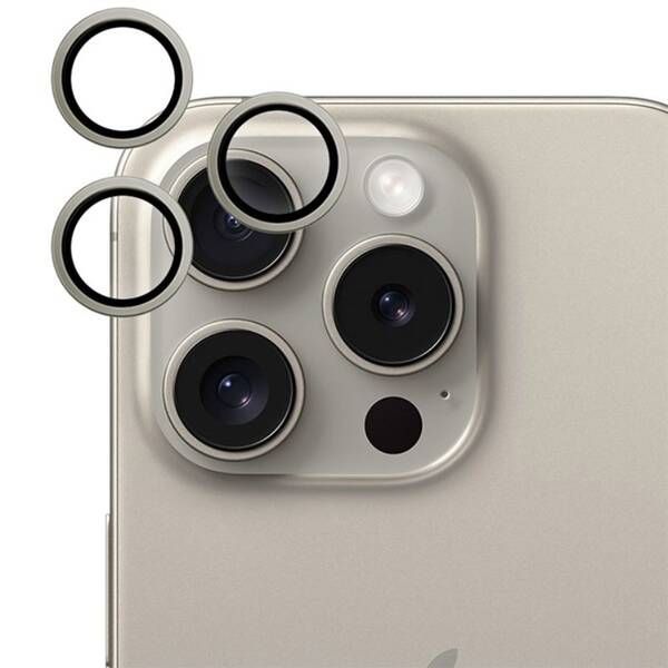 Ochranné sklo čočky fotoaparátu Epico Aluminium Lens Protector na Apple iPhone 15 Pro/15 Pro Max zlaté

