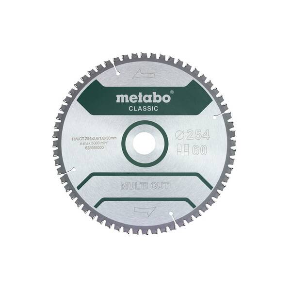 Kotouč pilový Metabo 254x30 60 FZ/TZ 5°neg 628285000 

