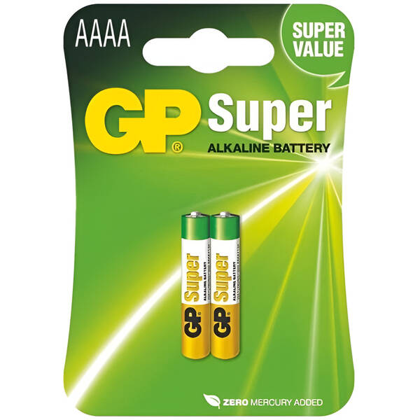 Baterie alkalická GP AAAA, LR61, blistr 2ks 

