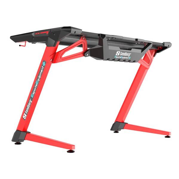 Herní stůl Sandberg Fighter Gaming Desk 2 černý/červený

